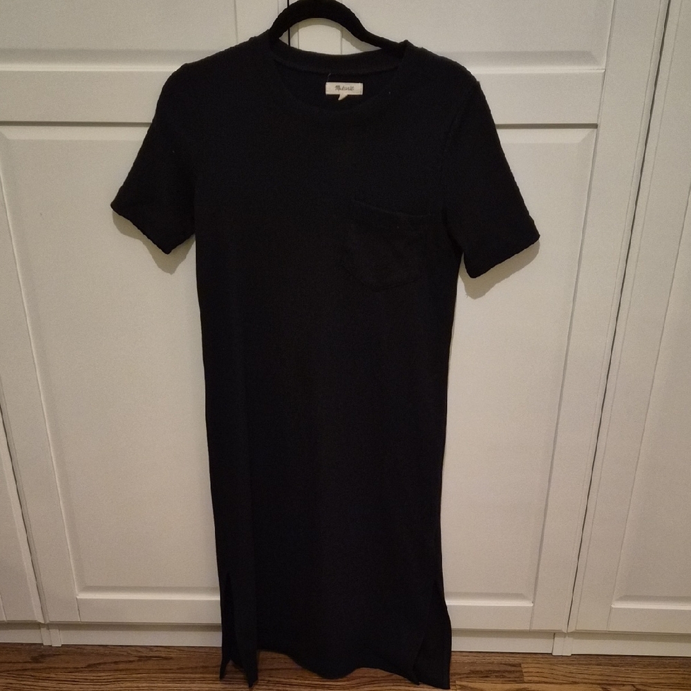 Madewell Black Midi T-Shirt Dress